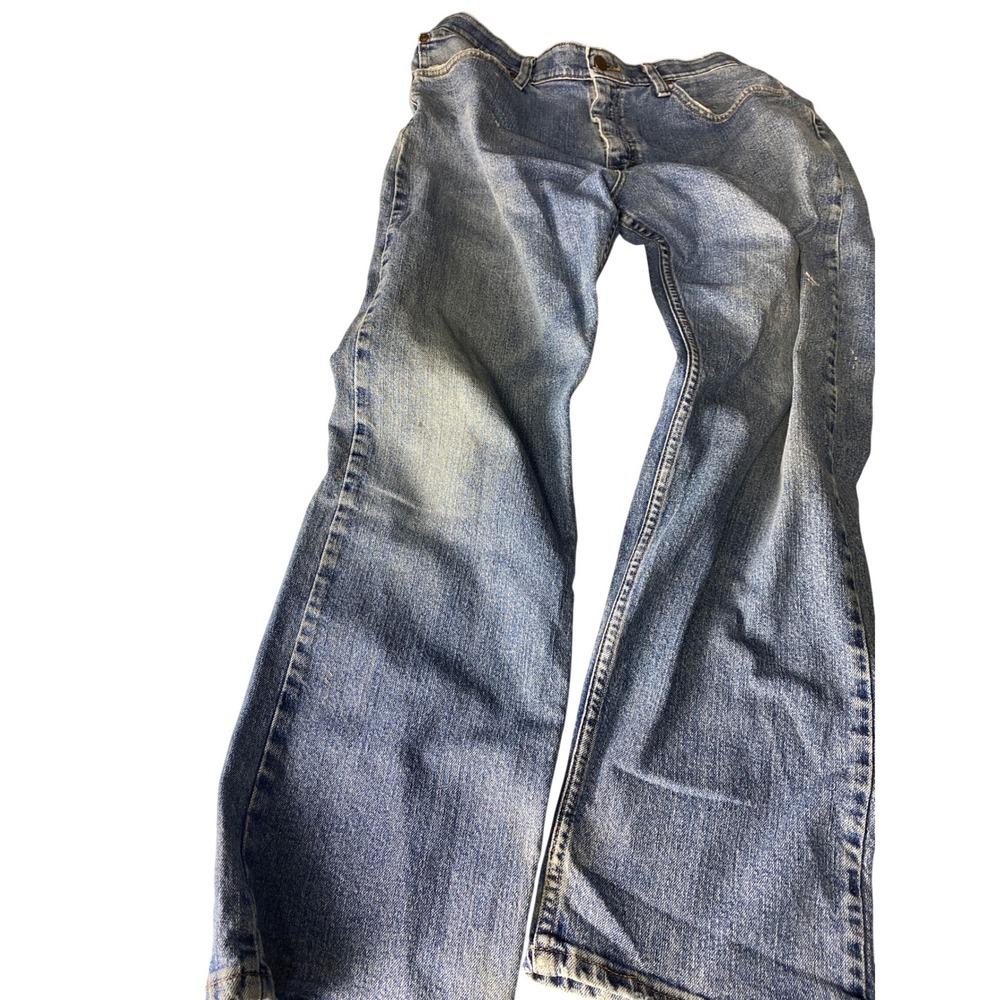 Wrangler Mens 34x29 Regular Fit Blue Jeans Classic Straight Denim